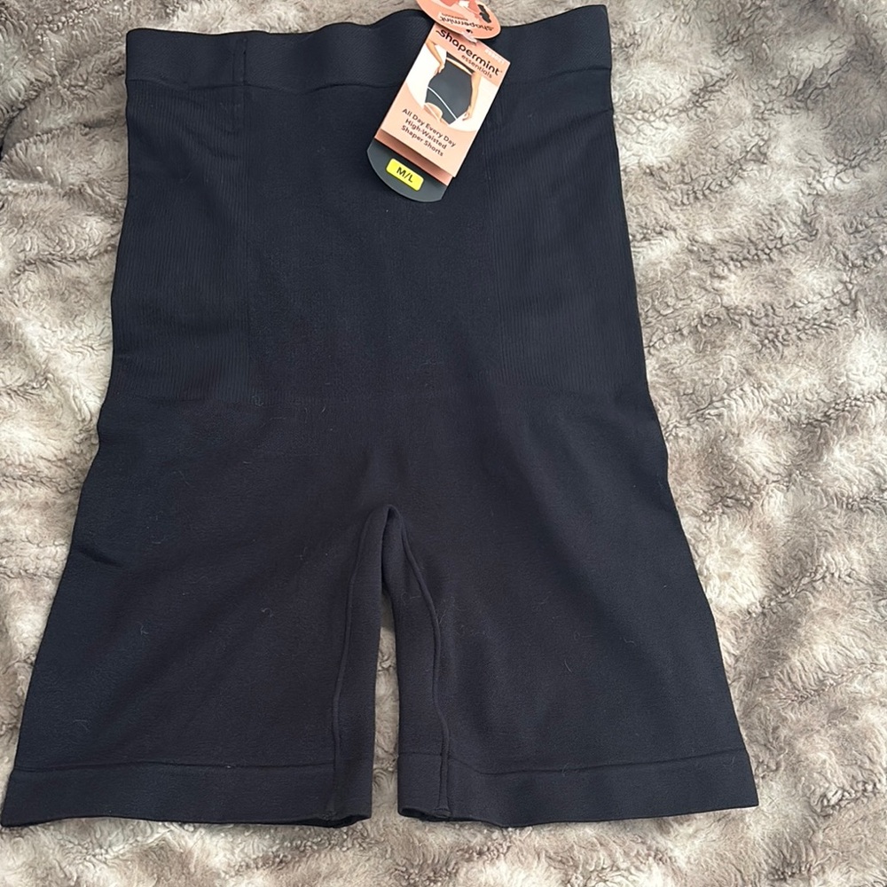 Shapermint Black Bike Shorts High-Waisted Compression